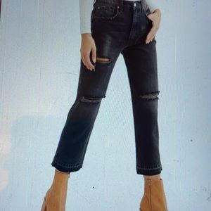 NWOT FREE PEOPLE JEAN CROPPED HIGH WAISTED SIZE 25